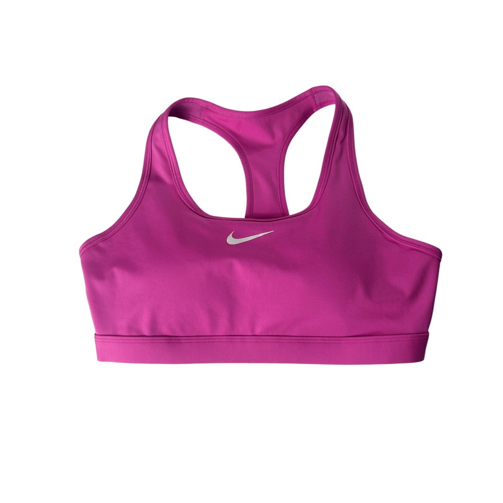 Nike Swoosh Dri-FIT Padded Racerback Sports Bra Pink Womens Large BV3636-616